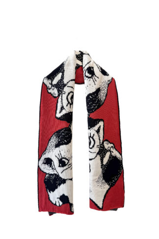 Cats Scarf Red