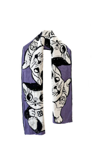 Cats Scarf Violet