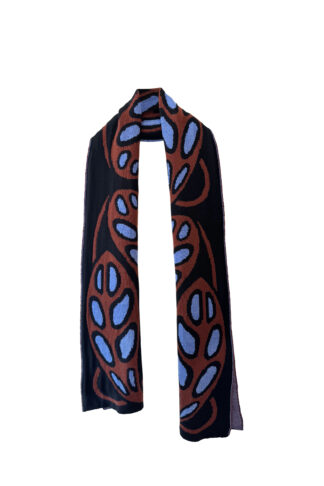 Leaves Scarf Blau